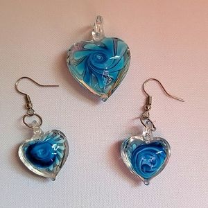 Earrings with Matching Pendant
